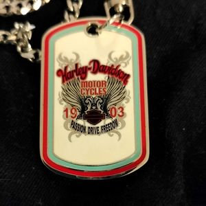 NWOT Harley Davidson Dog Tag Necklace
